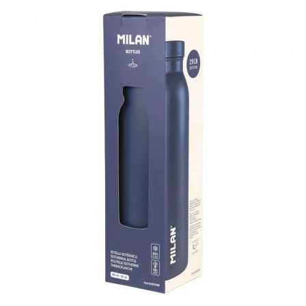 Milan Botella isotérmica serie 1918 de acero inoxidable 591ml azul marino Milan Botella isotérmica serie 1918 de acero inoxidable 591ml azul marino